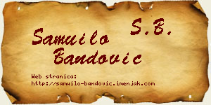 Samuilo Bandović vizit kartica